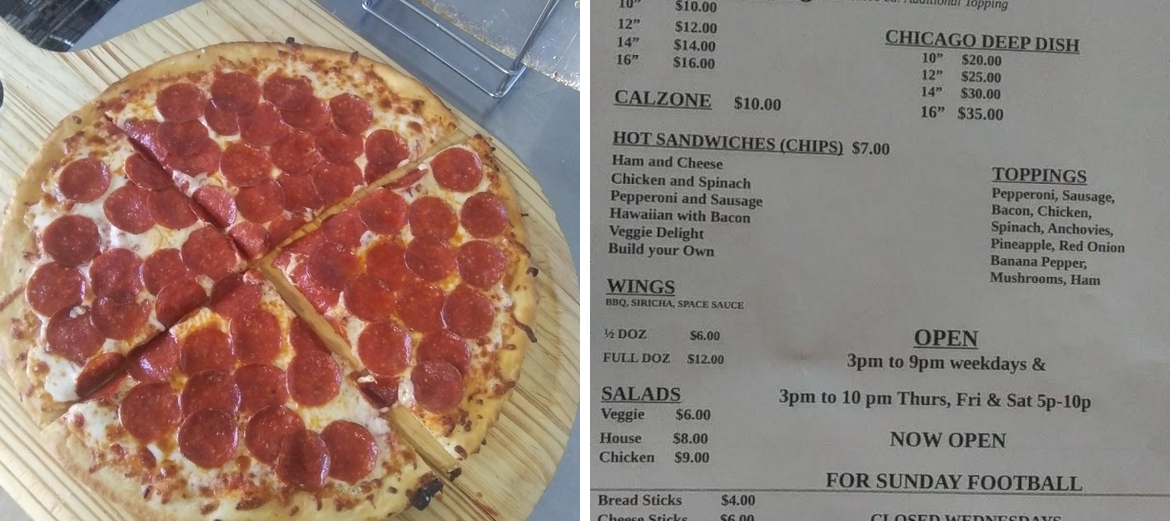 Planet Pizza Menu